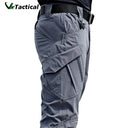 Mens Tactical Pants: Multiple Pocket Elasticity 5XL