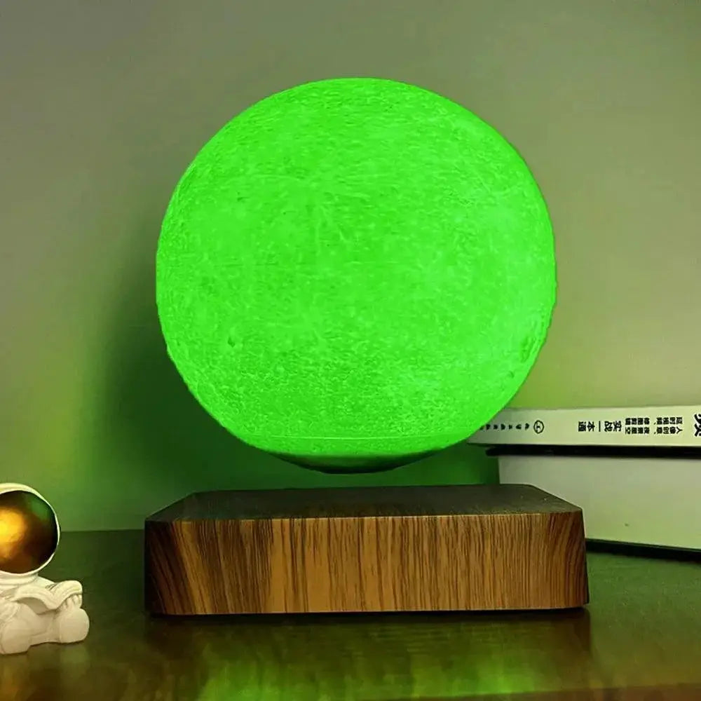 Floating RGB Moon Lamp With Magnetic Levitation LED Glow