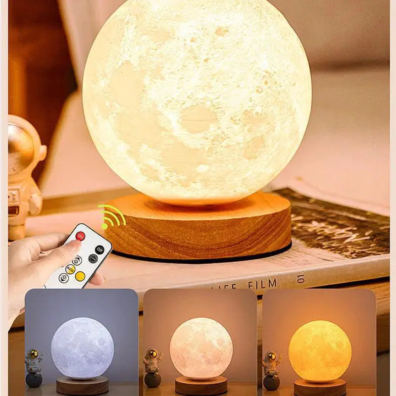 16 Color 3D Rotating Moon Lamp Touch Control LED Night Light