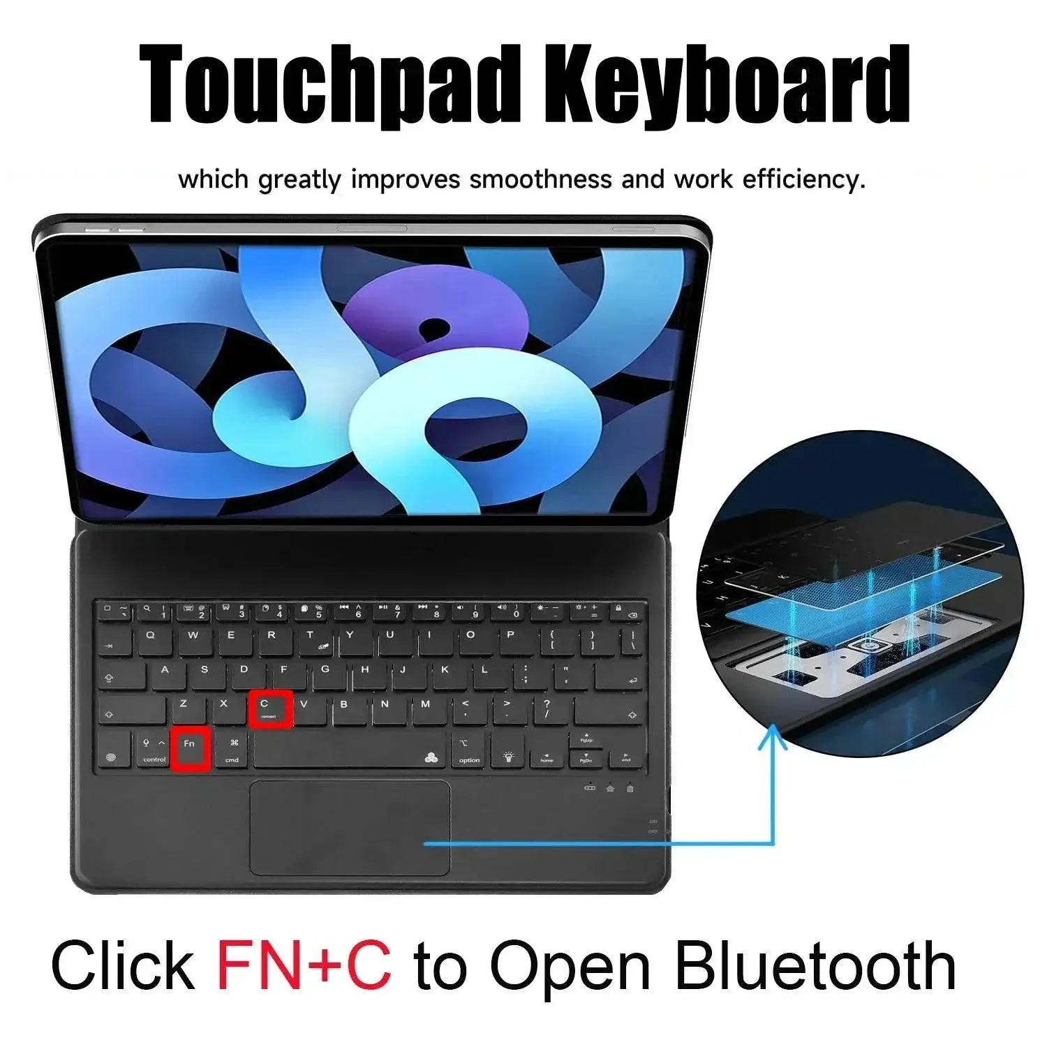 Ipad Air Pro Multilingual Wireless Keyboard Sleek Design