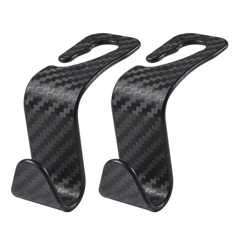 Carbon Fibre Car Seat Organizer Hooks For Handbags