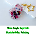 Custom Acrylic Keychain with Personalized Holographic Charm