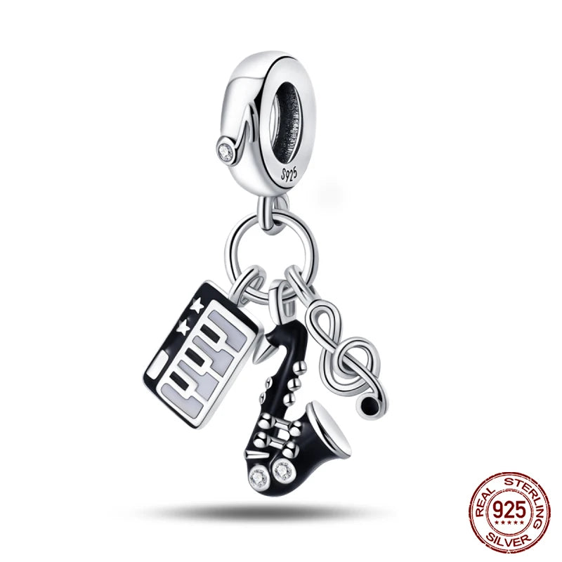 Sterling Silver Guitar Violin Saxophone