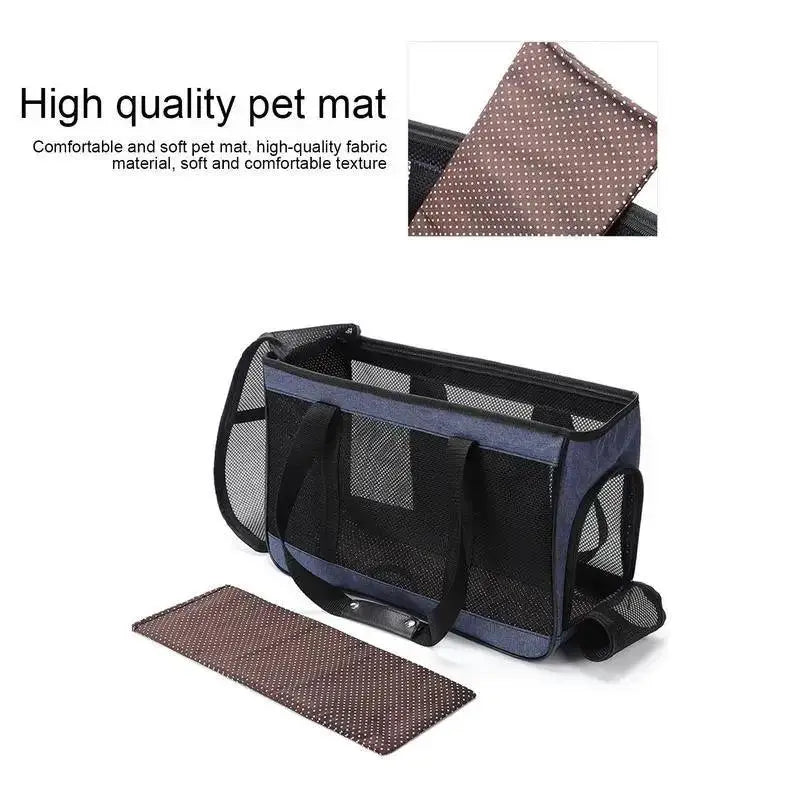 OurLum Pet Carrier Bag Airline Approved Mesh Sling Travel