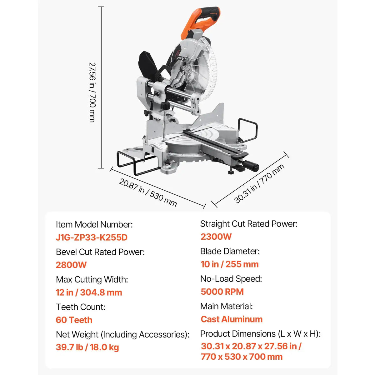 Precision Inch Compound Saw — product view 8