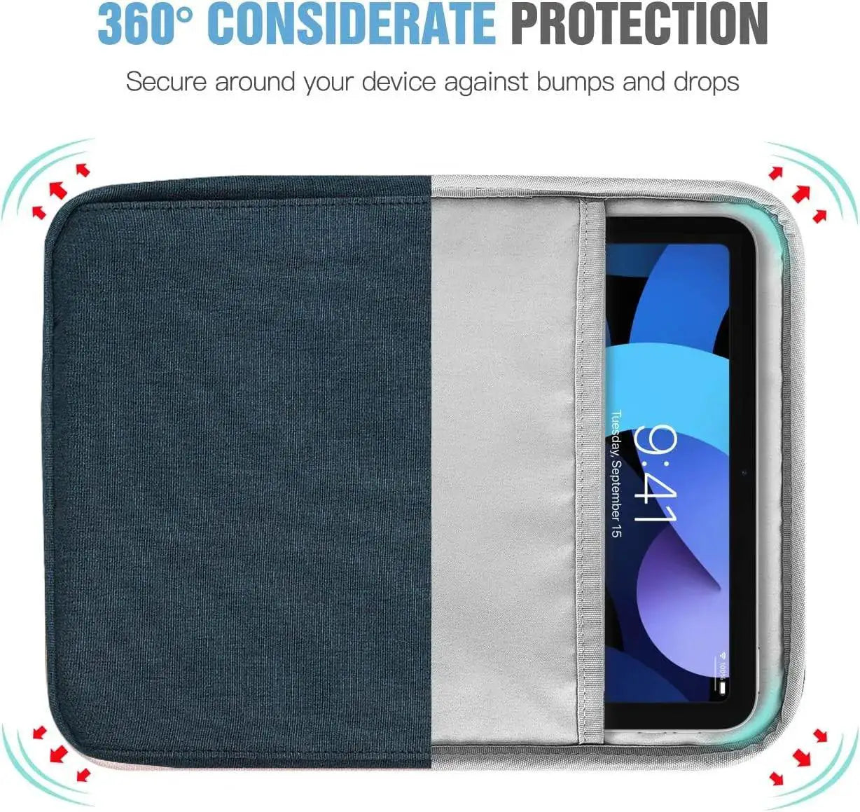 Waterproof Shockproof Tablet Sleeve Bag for iPad Laptops