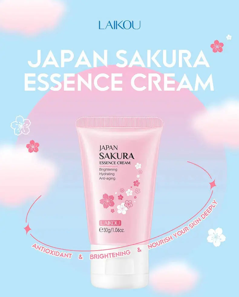 LAIKOU 30g Japan Sakura Essence Face Cream Hydrate Moisturizing Cherry Blossom Refreshing Essence Facial Lotion Korean SkinCare