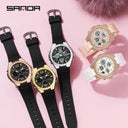 SANDA Women's LED Sports Watch Stylish Waterproof Timepiece