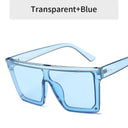 Unisex Vintage Flat Top Sunglasses with UV400 Protection
