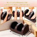 Electric Brown Foot Massager. Roller Acupressure Relaxation Massage, Targeted Massage of Foot Meridian Points. Two-Way Motion Modes, 3 Levels of Massage Intensity. Especially Suitable for Use on Calves, Feet, Legs, and Hands.