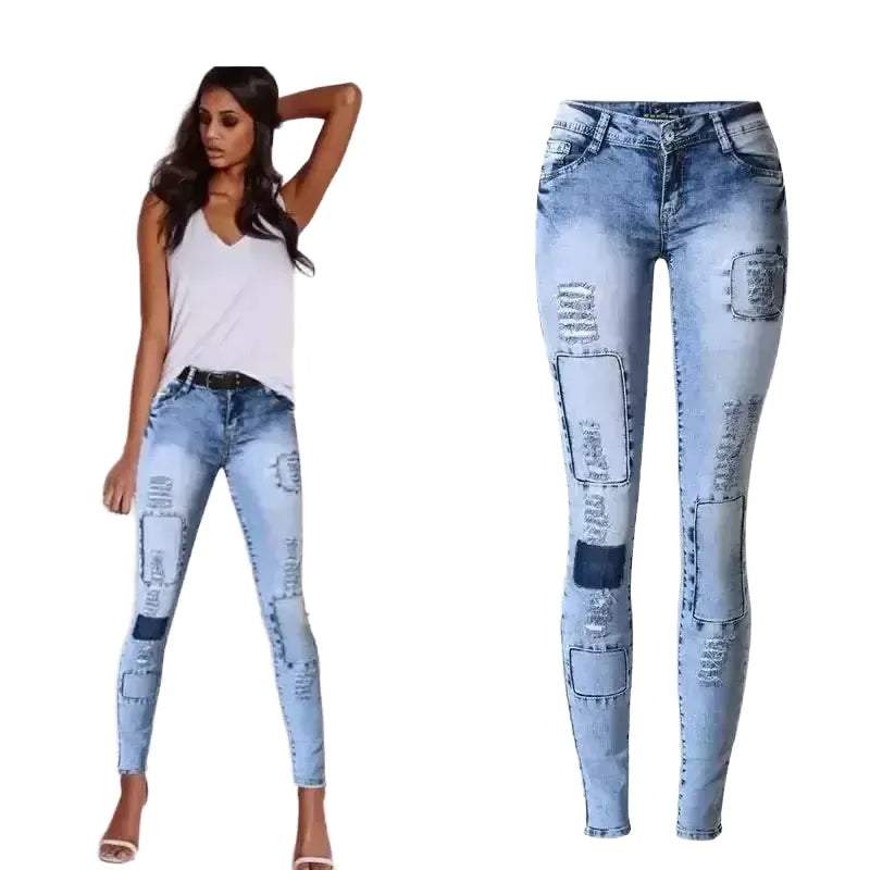 Patchwork Tights for Women Breathable — product view 1