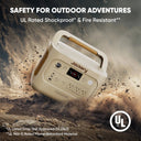 Jackery E1000AC Sand Gold 1050Wh Portable Power Station with 200W Solar Panel & 5m Extension Cable, 1500W Pure Sine Wave AC Output, 3000W Surge, LiFePO4 Battery, 100W USB-C and Fast Recharge for Camping, RV Trips and Home Eme