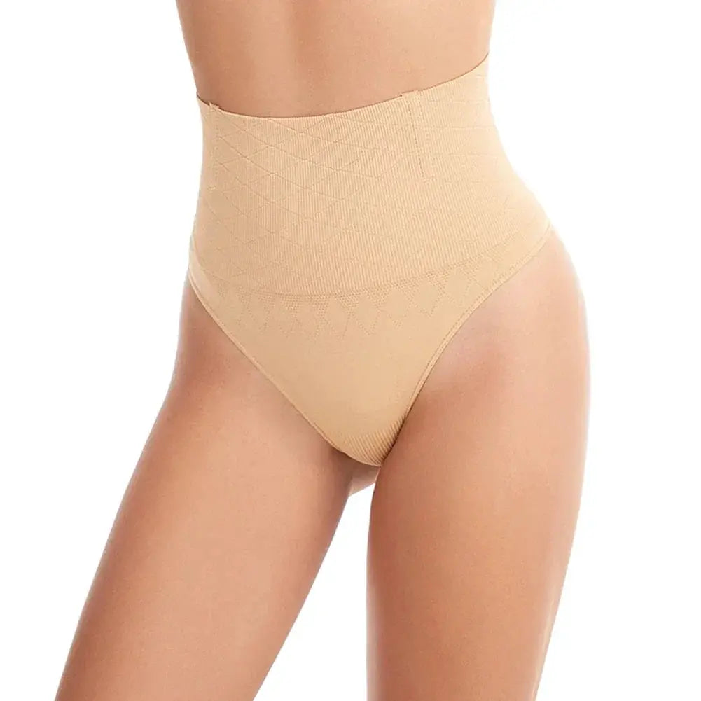 High Waisted Tummy Control Thong Butt Lifter Shapewear