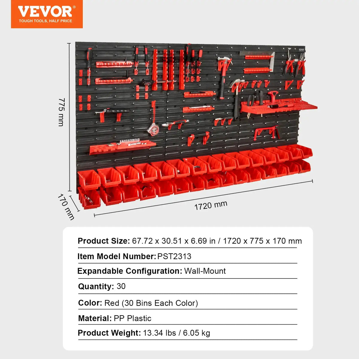 Wall Mounted Plastic Parts Rack — product image 7