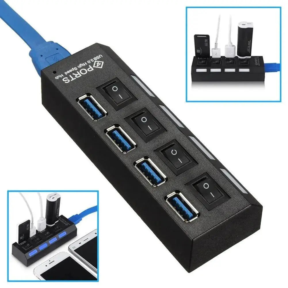 USB 3 Hub Super Speed Connectivity and Port Expansion
