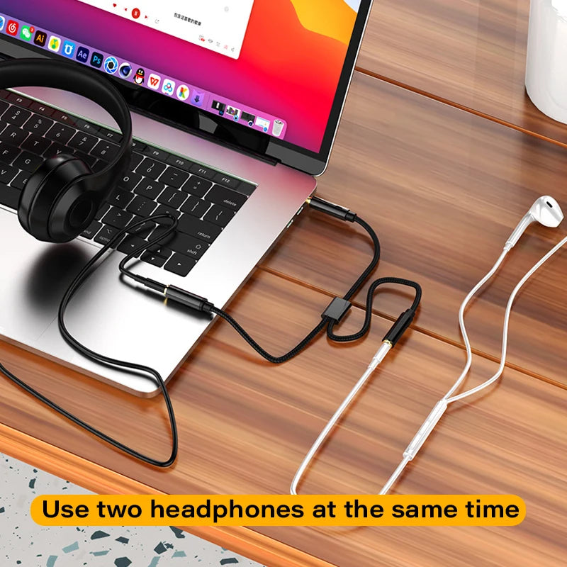 Audio Splitter Extension Cable Jack