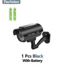 Solar Panel Dummy Camera Affordable Home Security LED Flashing