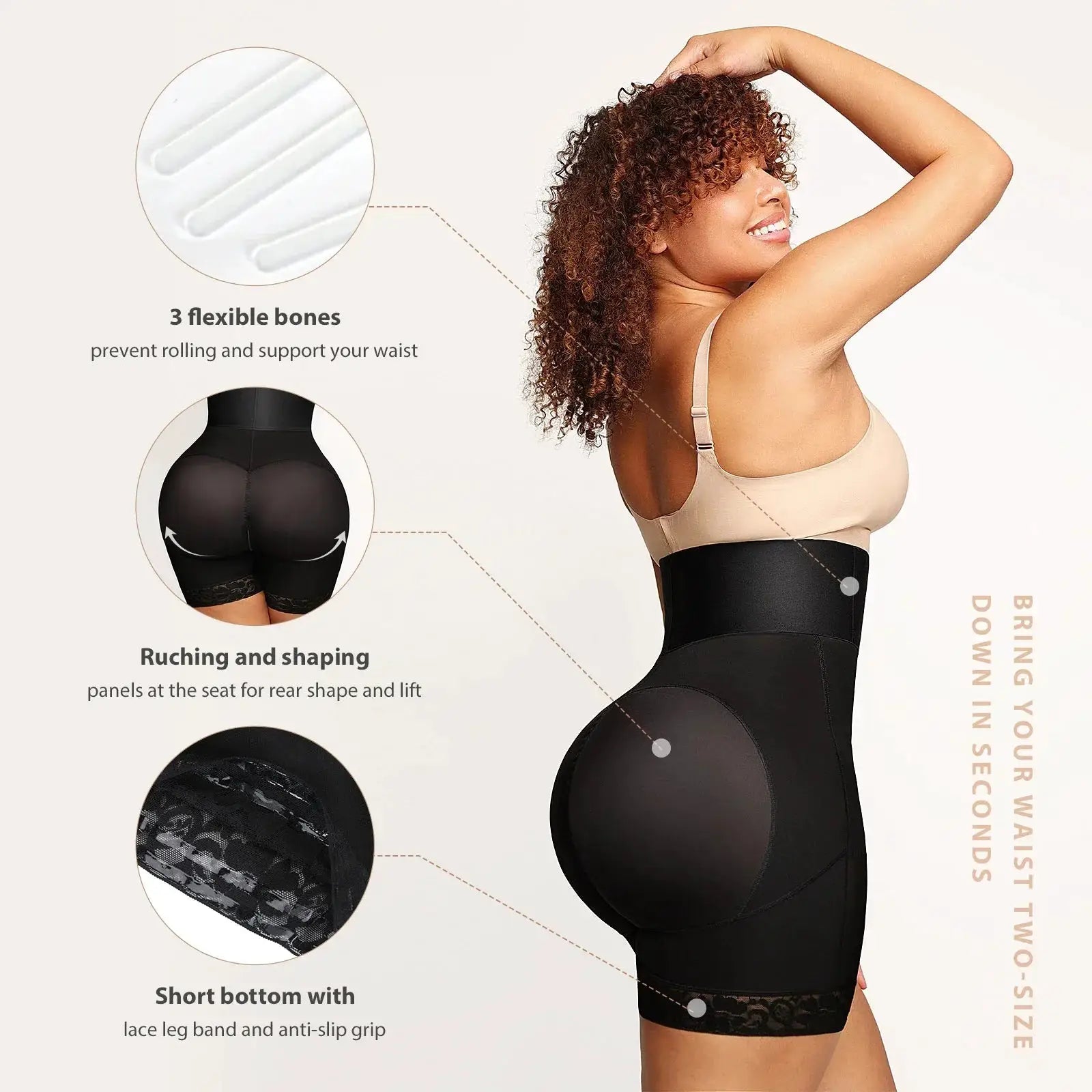 High Waisted Body Shaper Shorts For Women Tummy Control
