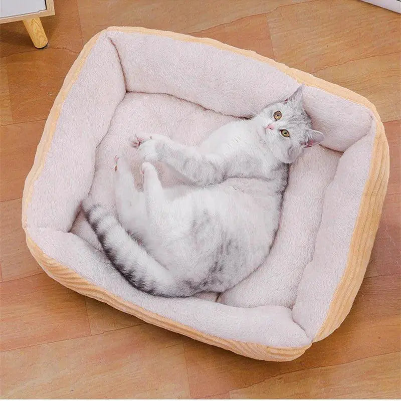 Soft Square Plush Pet Bed for Ultimate Comfort and Cozy Rest