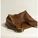 Timeless Vintage Pillow PU Leather Boston Shoulder Bag For Women