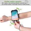 Universional Phone Wrist Holder - 360 Rotatable Grip For Gym Running