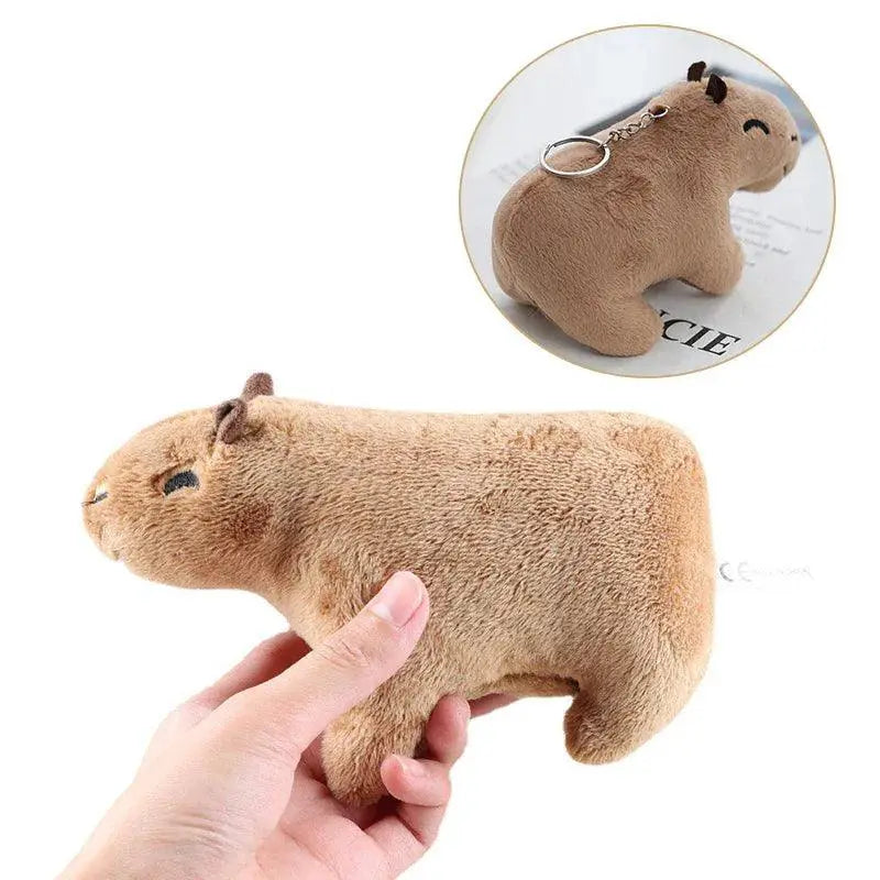 Capybara Plush Toy Keychain Bag Charm Cute Animal Accessory