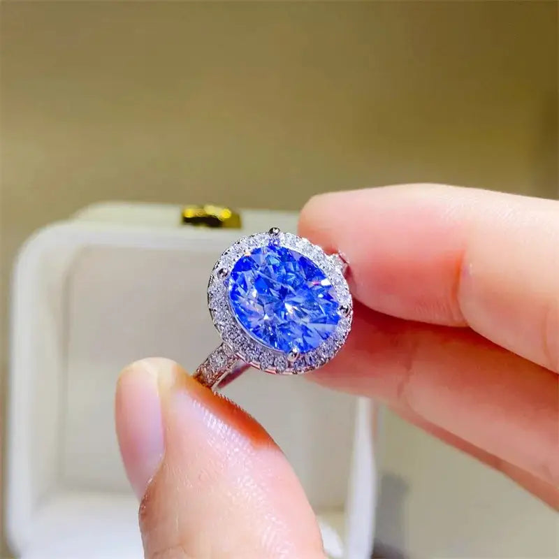 Luxury Sterling Silver Moissanite Ring — product image 3
