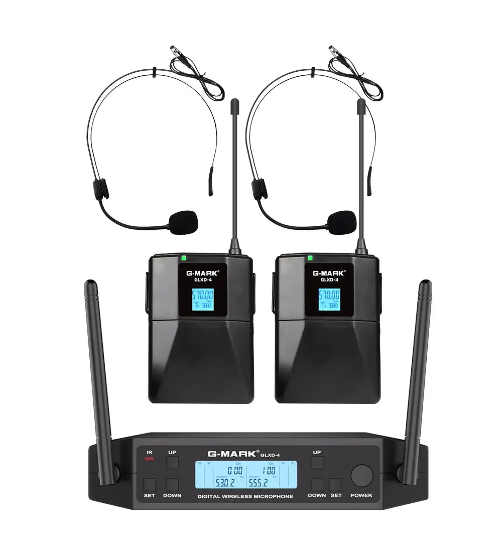 Wireless Lavalier Microphone G-MARK GD1.4 UHF Professional Headset Clip Mic Bodypack Frequency Adjustable 50M For Party Show