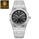 POEDAGAR Men Stainless Steel Watch