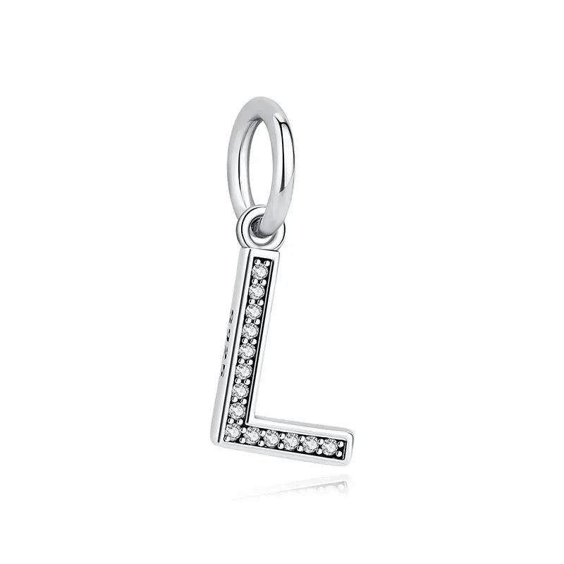 Sterling Silver Charm A-z Letters