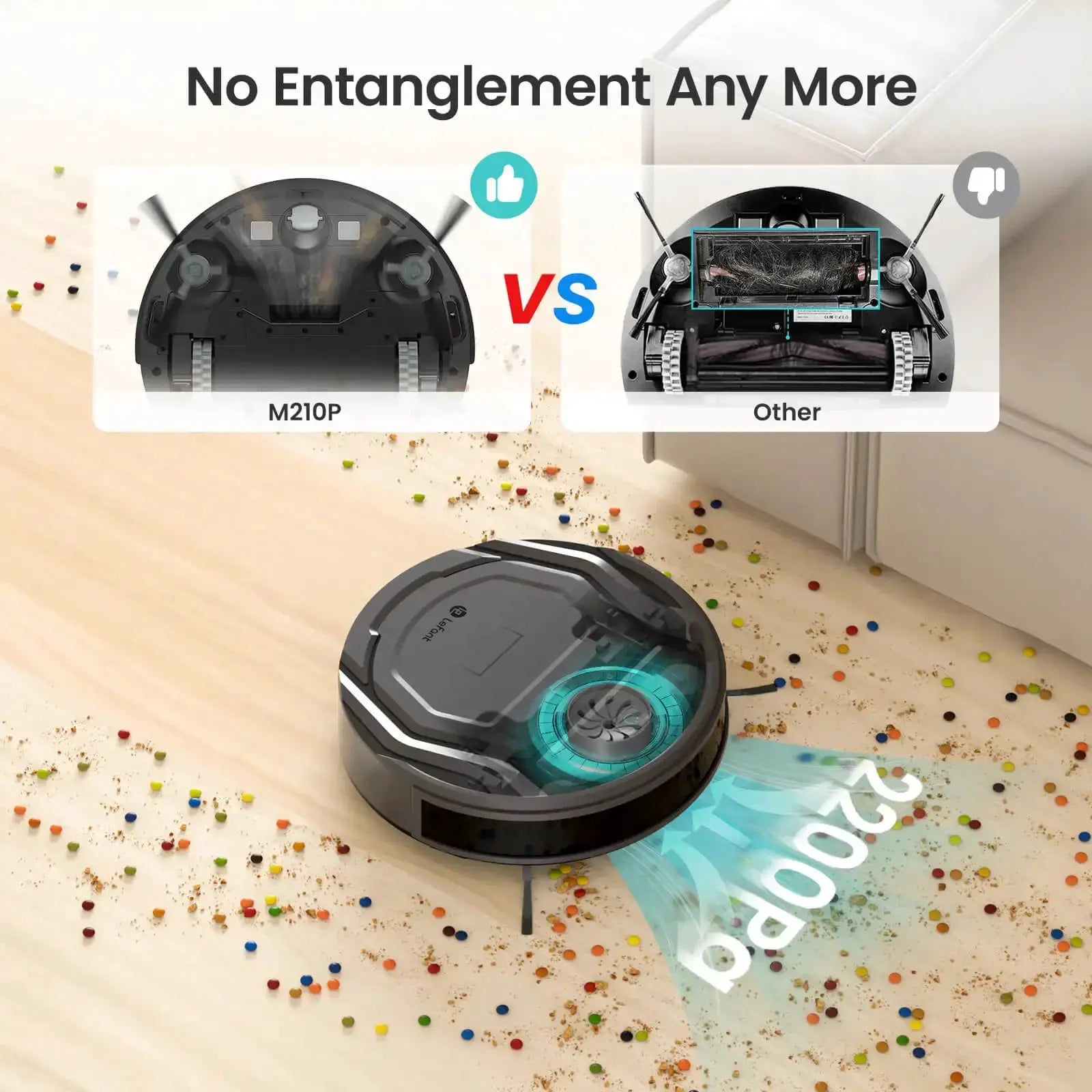 Lefant M210 Pro Robot Vacuum Cleaner 2200Pa Suction - OurLum.com