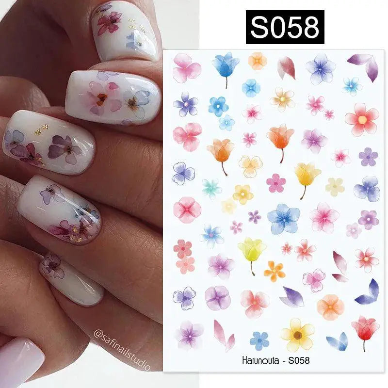 Succulent Blossom Nail Art Decals Blooming 3D Beauty Kit