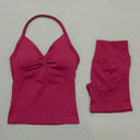 Women Seamless Yoga Set With Tummy Control Shorts