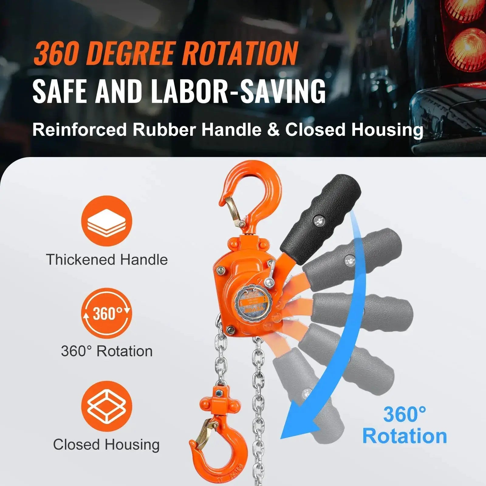 Vevor Manual Lever Chain Hoist One Quarter Ton G80 Steel