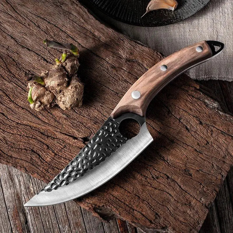 Handcrafted 6 Inch Boning Knife With Wooden Handle Cover