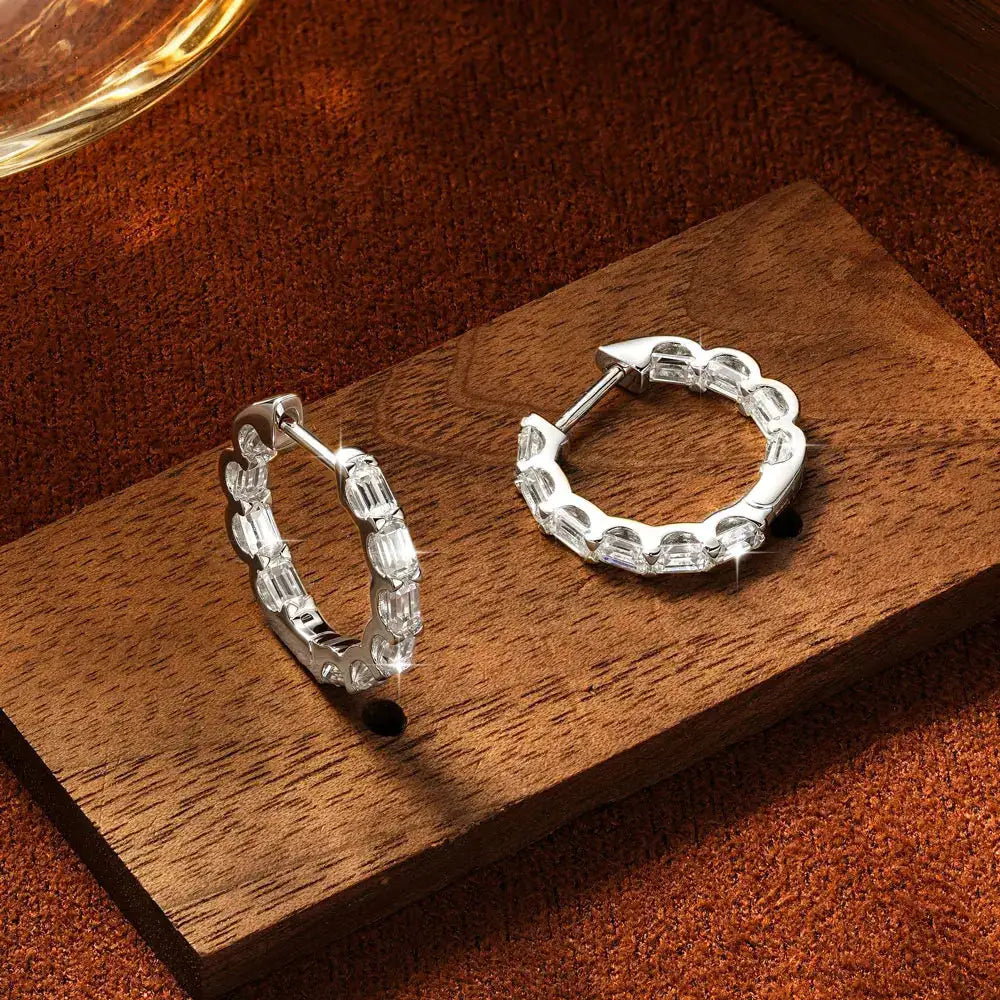 Luxurious Moissanite Hoop Earrings — product image 4
