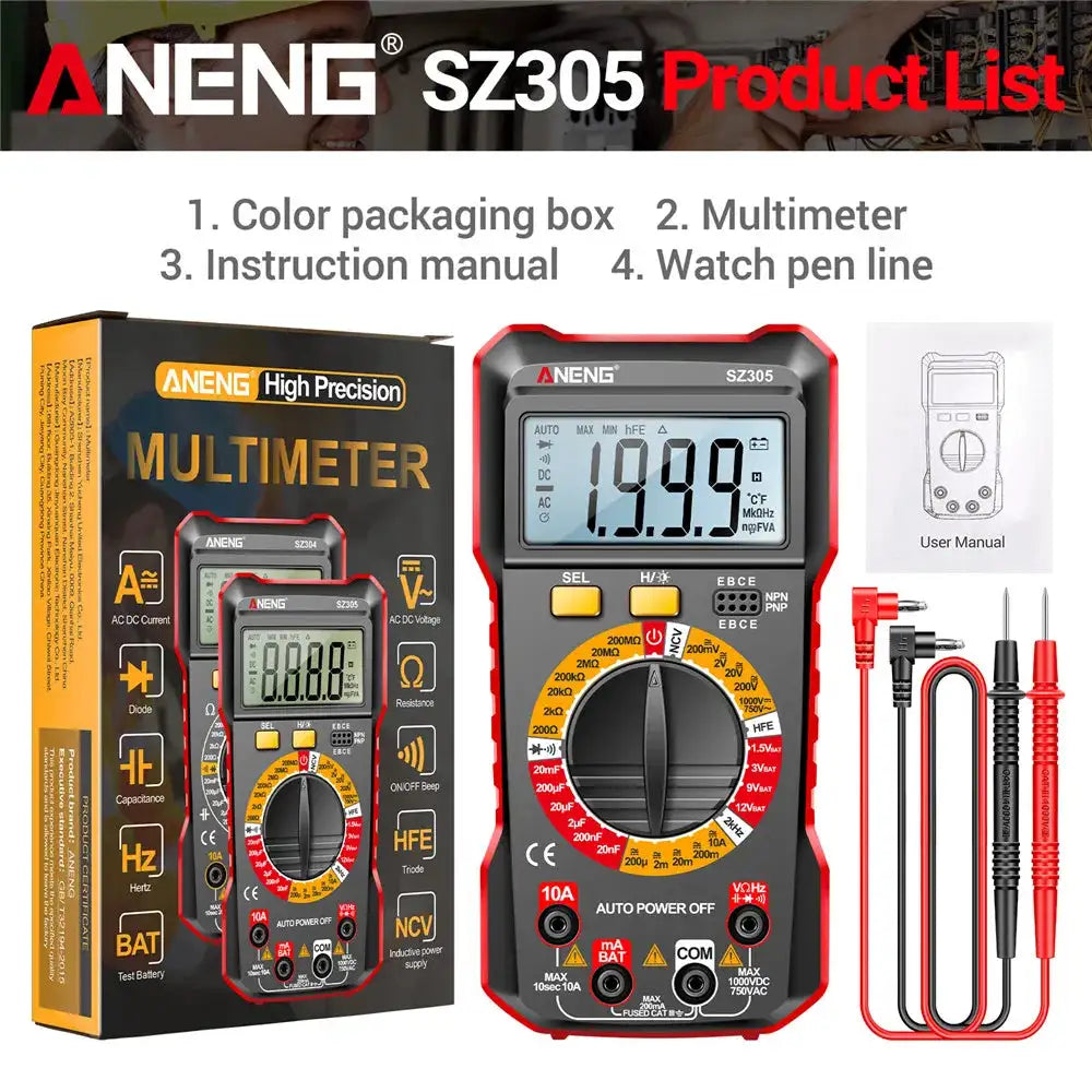 Aneng Digital AC DC Multimeter — product view 8
