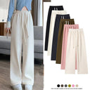 Chic Wide Leg Pants: Stylish Elastic Waist Trousers