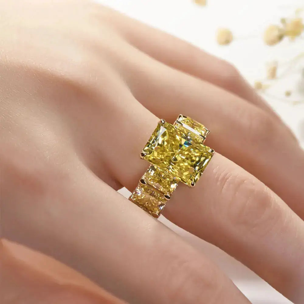 Sterling Silver Silver Square Zircon Cocktail Ring — product image 2