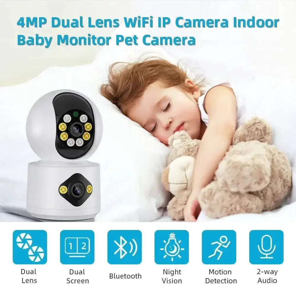 4MP Smart Dual Lens Baby And Home Security PTZ Camera