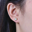 Gold Filled Moissanite Stud Earrings
