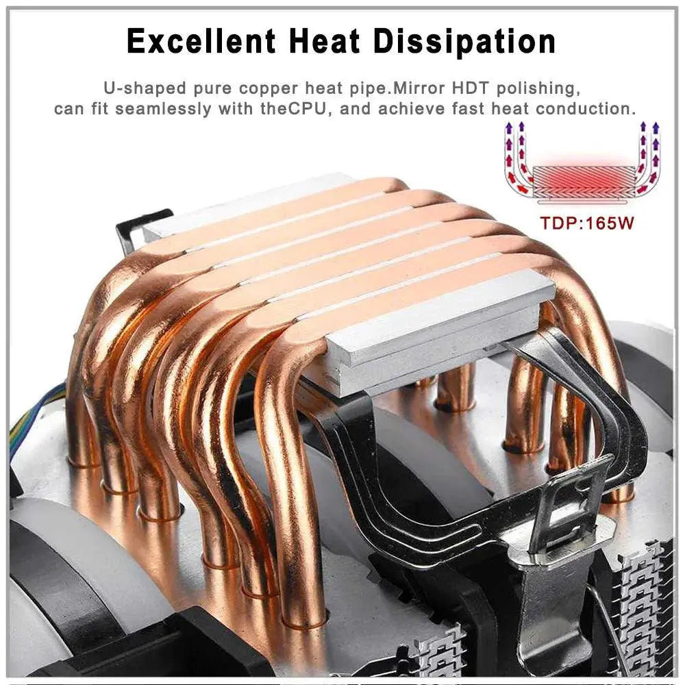 IWONGOU Rainbow RGB CPU Cooler Efficient Cooling Solution