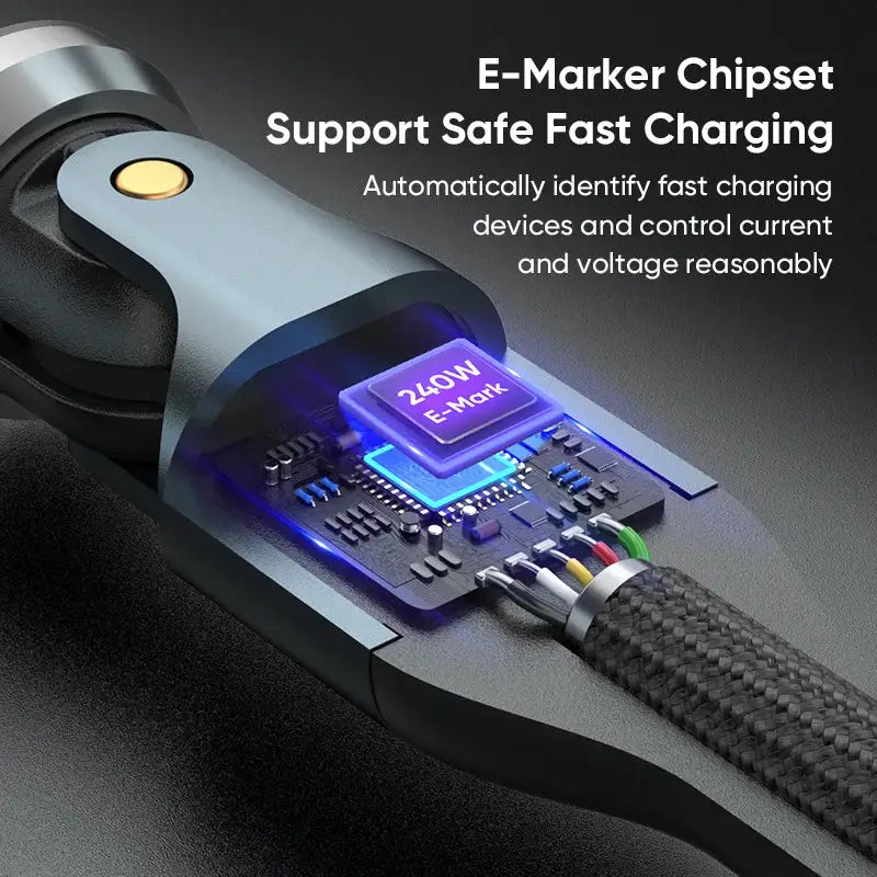 Magnetic Type C Braided Fast Cable — product view 4