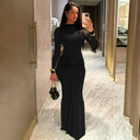 Event-Ready Draped Maxi Dress for Women