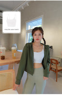 Yoyoplus Slim Looking Loose Long Sleeve Hooded Jacket for Women