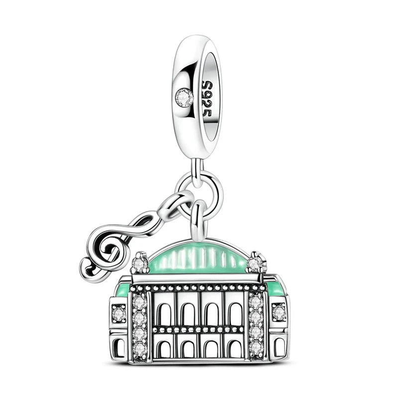 Sterling Silver Charm Bead Eiffel