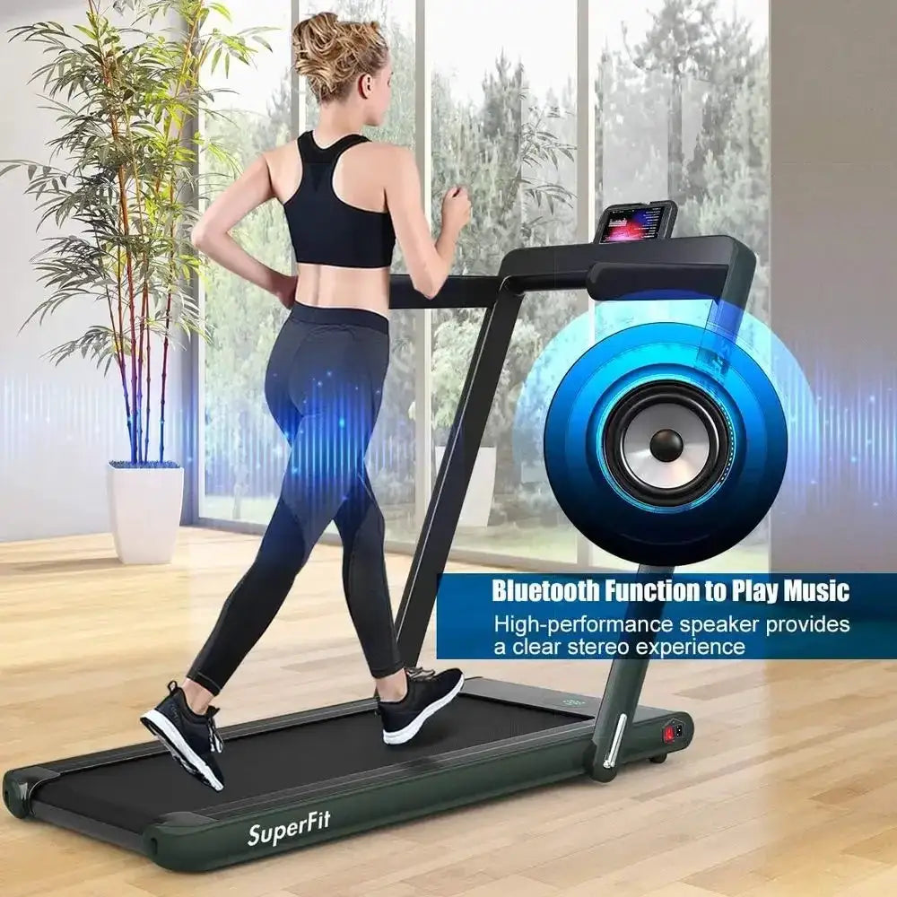 2-in-1 Portable Treadmill and Walking Pad for Home and Office Use: Walk, Jog, Run, and Exercise Under Desk