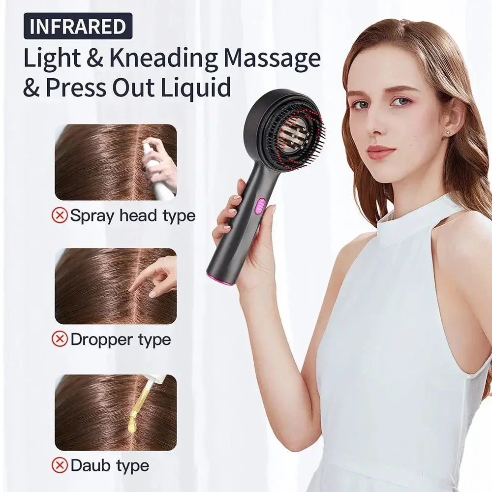 Electric Vibration Massage Comb Red Light For Hair Growth