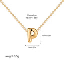3D Bubble Initial A-Z Mini Necklace Gold Plated Jewelry Gift