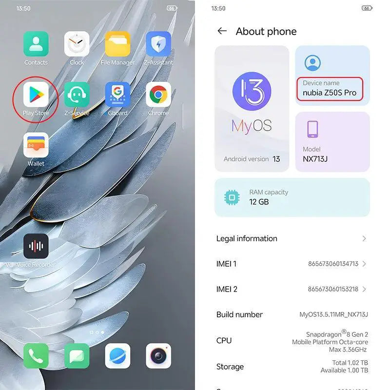 Nubia Z50s Pro 5G Smartphone 6.78 AMOLED 120Hz 50MP Camera